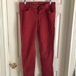 Abercrombie and Fitch Red Jeans size 6